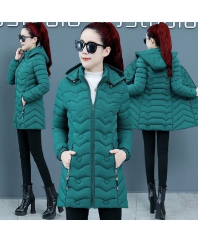 Parkas Women Hooded Winter Jacket 2022 Korean Thicke Down Cotton Clothes Middle-Aged Female Coat Mother Warm Long Outwear $43...