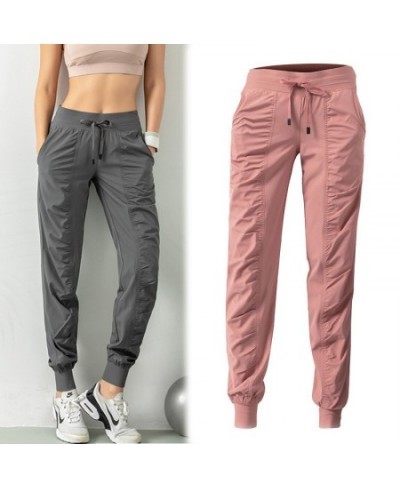 Quick dry spring/summer 2023 running the jogger women running the gym shorts has two side pockets sweatpants Fold show thin $...