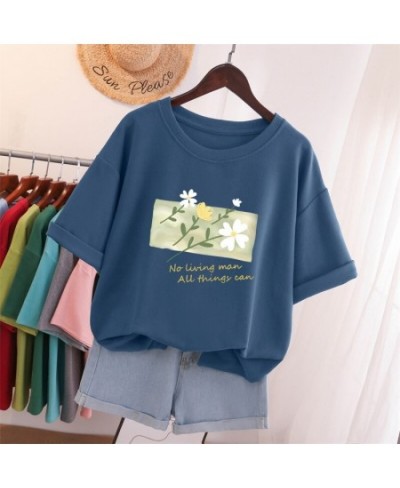 Plus Size T Shirt 100% Cotton L-5XL Tshirt Short Sleeve Women Top 2023 Summer Solid T Shirt O Neck Oversized T Shirts $38.63 ...