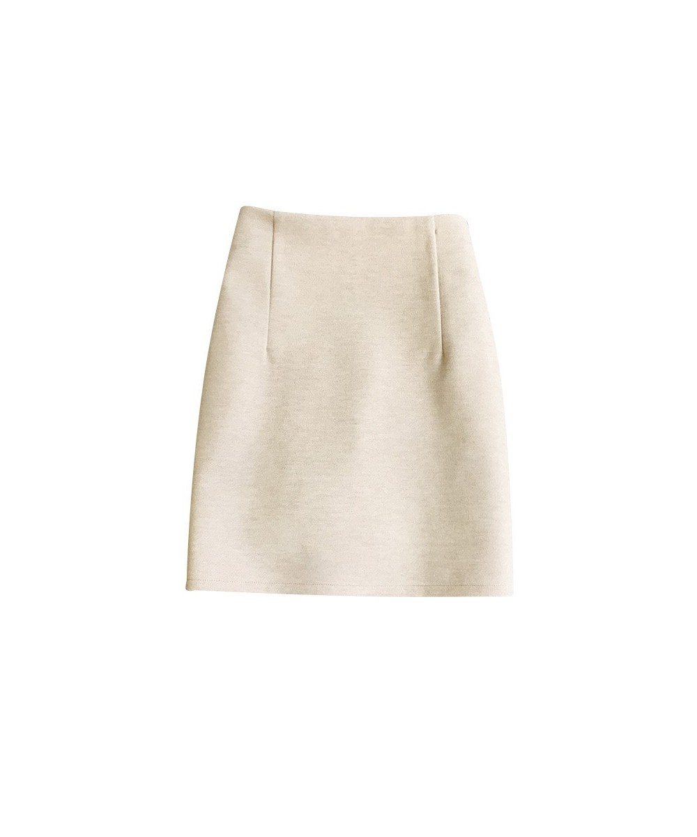 Women Office Skirt Autumn Winter Sexy Warm Knitted Black Pencil Skirts Ladies Short Anti-glare CoffeeBeige High Waist Mini $6...