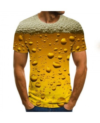 Beer 3D Printed T Shirt Men Funny Novelty T-shirt O-neck Short Sleeve Tops 2023 Summer Unisex Fashion Street Outfit Clothing ...