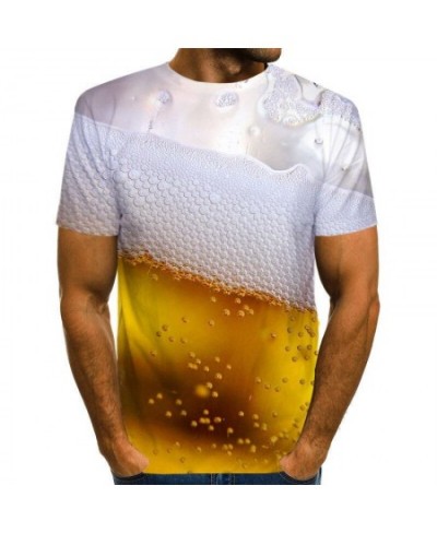 Beer 3D Printed T Shirt Men Funny Novelty T-shirt O-neck Short Sleeve Tops 2023 Summer Unisex Fashion Street Outfit Clothing ...