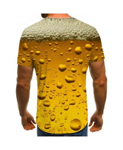 Beer 3D Printed T Shirt Men Funny Novelty T-shirt O-neck Short Sleeve Tops 2023 Summer Unisex Fashion Street Outfit Clothing ...