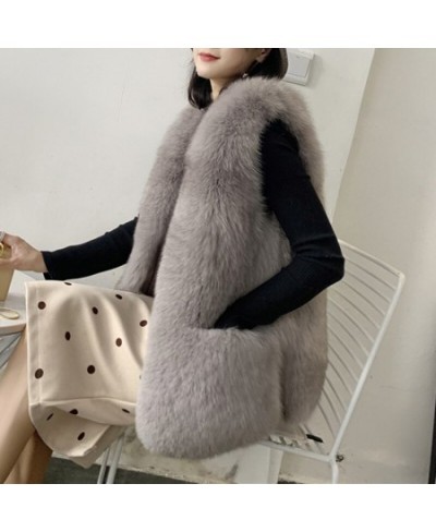 Fall Winter Fashion Faux Fur Vests Women New Party Club Elegant Fur Waistcoat V-sleeve Sleeveless Autumn Fur Coats Femme $81....