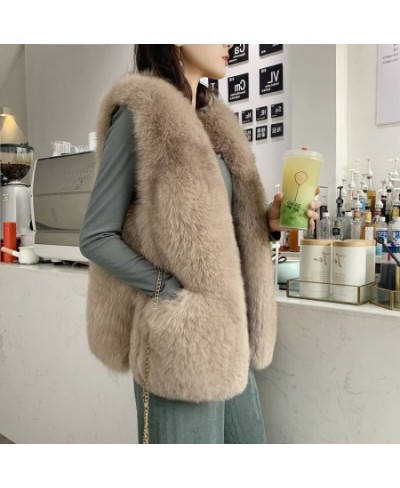 Fall Winter Fashion Faux Fur Vests Women New Party Club Elegant Fur Waistcoat V-sleeve Sleeveless Autumn Fur Coats Femme $81....