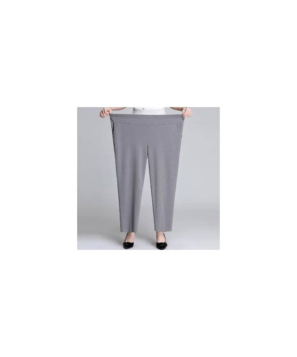 7XL 8XL Mother's Pants Looes Middle-aged Women's Spring Trousers Grandmother Summer Thin Ankle-Length Pants Middle-aged Femal...