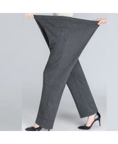 7XL 8XL Mother's Pants Looes Middle-aged Women's Spring Trousers Grandmother Summer Thin Ankle-Length Pants Middle-aged Femal...