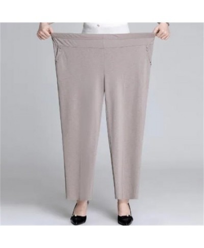 7XL 8XL Mother's Pants Looes Middle-aged Women's Spring Trousers Grandmother Summer Thin Ankle-Length Pants Middle-aged Femal...