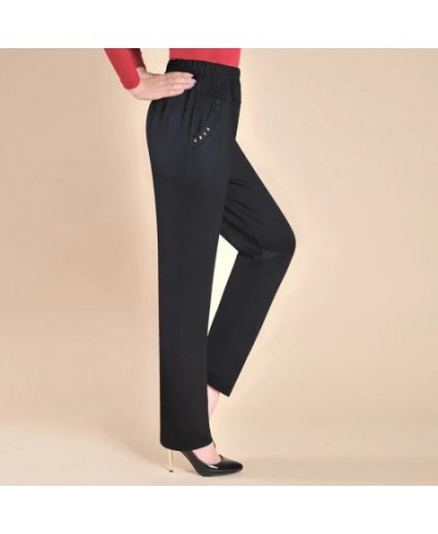 7XL 8XL Mother's Pants Looes Middle-aged Women's Spring Trousers Grandmother Summer Thin Ankle-Length Pants Middle-aged Femal...