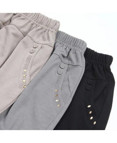 7XL 8XL Mother's Pants Looes Middle-aged Women's Spring Trousers Grandmother Summer Thin Ankle-Length Pants Middle-aged Femal...