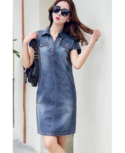 Beach Elegant Women Clothing 2023 Spring Office Jeans Dress Summer Short Sleeve Denim Dresses For Women ukraine tunique femme...