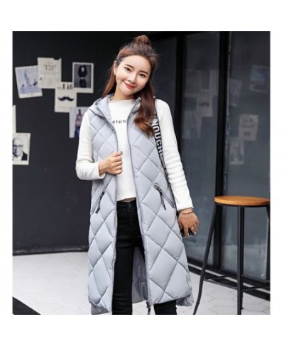 Women's Sleeveless Vest Long Down Jacket Solid Korea Hooded Padded Vests Loose Females 2022 Ladies Fashion Casual Winter Coat...