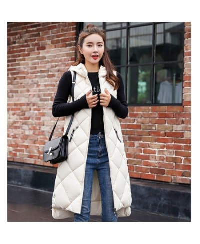 Women's Sleeveless Vest Long Down Jacket Solid Korea Hooded Padded Vests Loose Females 2022 Ladies Fashion Casual Winter Coat...