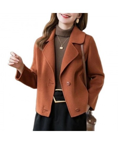 Fashion Design Short Women's Woolen Coat 2022 Spring Autumn New Korean Double Sided Woolen Jacket Casual Outerwear Tops Femal...