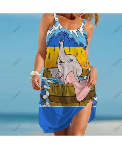 Dumbo New Vintage Woman Dress Summer Spaghetti Strap Party Dress High Waisted Sundress Korean Y2K Dresses Vestidos Mujer $22....