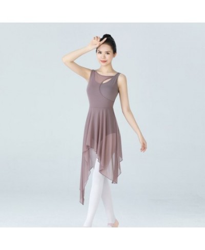 Adult Sleeveless Ballet Tutu Dress Gymnastics Leotards For Women Ballet Mesh Lyrical Dance Costume Contemporary Dancewear $67...