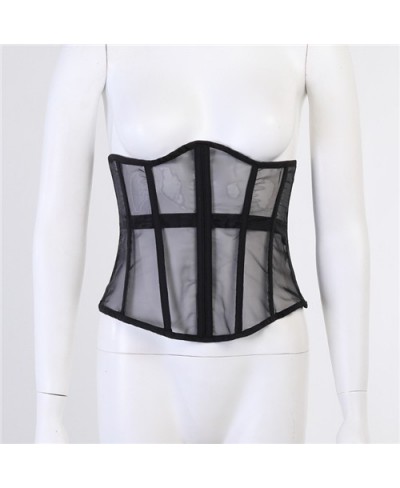 New Mesh Slimming Waist Cincher Body Shaper Breast Push Up Internal and External Matching Sexy Waist Corset Modeling Girdle $...