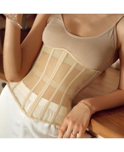 New Mesh Slimming Waist Cincher Body Shaper Breast Push Up Internal and External Matching Sexy Waist Corset Modeling Girdle $...