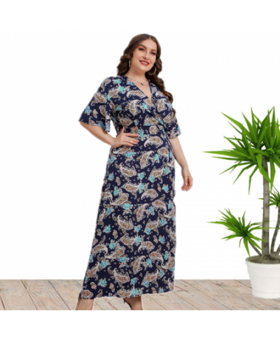 2022 New Styles Plus Size Floral Print Maxi Long Summer Dresses For Women Wholesale China $55.03 - Plus Size Clothes