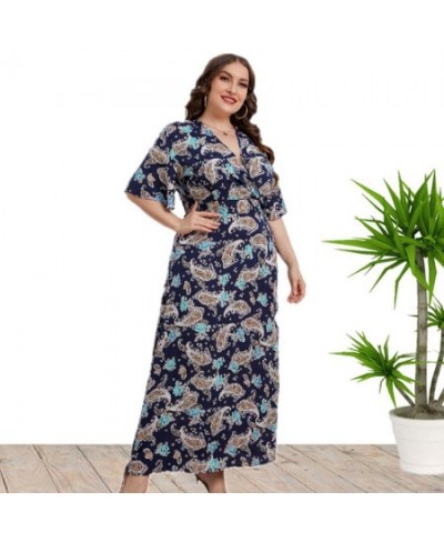 2022 New Styles Plus Size Floral Print Maxi Long Summer Dresses For Women Wholesale China $55.03 - Plus Size Clothes