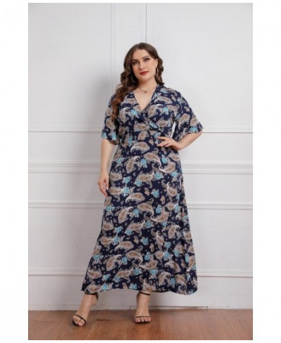 2022 New Styles Plus Size Floral Print Maxi Long Summer Dresses For Women Wholesale China $55.03 - Plus Size Clothes