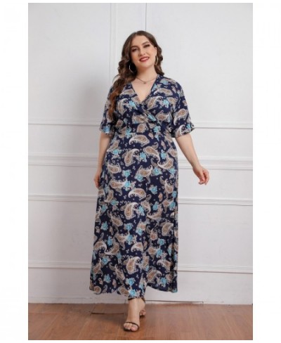 2022 New Styles Plus Size Floral Print Maxi Long Summer Dresses For Women Wholesale China $55.03 - Plus Size Clothes