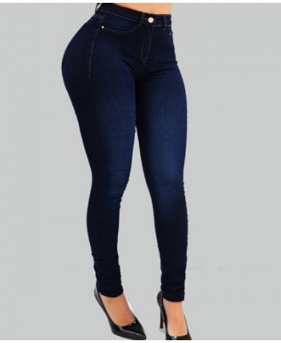 High Waist Jeans For Women High Elastic Skinny Shaping Jeans Fashion Slim Denim Pencil Pants S-2XL $43.10 - Jeans