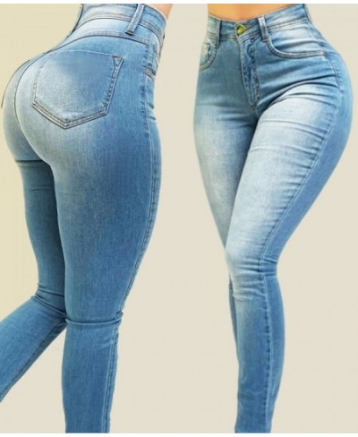 High Waist Jeans For Women High Elastic Skinny Shaping Jeans Fashion Slim Denim Pencil Pants S-2XL $43.10 - Jeans