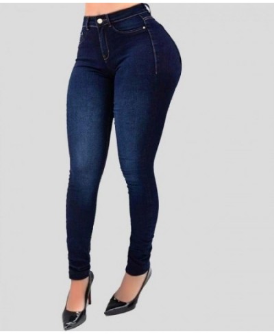 High Waist Jeans For Women High Elastic Skinny Shaping Jeans Fashion Slim Denim Pencil Pants S-2XL $43.10 - Jeans