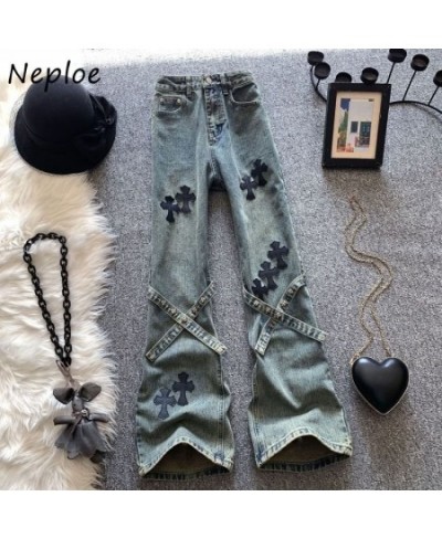 Neploe Harajuku Women Trousers Y2K 2023 Spring Jeans Hottie Streetwear Straight Vintage High Waist Fairycore Wide Leg Long $4...