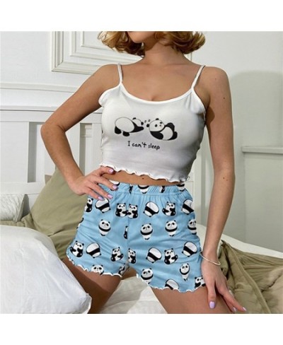 Women Pajamas Set Sexy Pijama Nightie Sleepwear Home Clothes Tops and Shorts Summer Pajamas Set Sexy Home Clothes Sleepwear $...