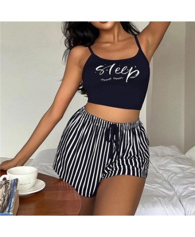 Women Pajamas Set Sexy Pijama Nightie Sleepwear Home Clothes Tops and Shorts Summer Pajamas Set Sexy Home Clothes Sleepwear $...