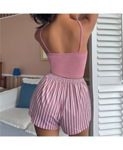 Women Pajamas Set Sexy Pijama Nightie Sleepwear Home Clothes Tops and Shorts Summer Pajamas Set Sexy Home Clothes Sleepwear $...