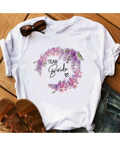 Team Bride Love Heart T Shirt Aesthetic Bridesmaid Bride Squad T-shirt Women Ulzzang Wedding Party Tops 1SS8 $16.64 - Tops & ...