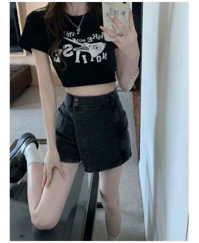 Y2K Denim Skirt Ladies Retro American Hot Girl Mini Skirt New Fashion Casual Kawaii High Waist Loose Slim Gothic A Line Skirt...