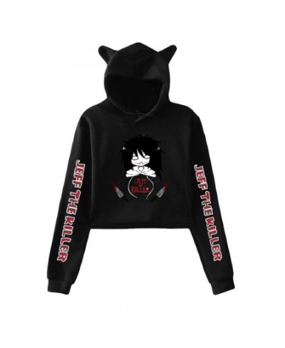 Jeff The Killer 2D print Cat Hoodies for Women summer trendy Hoodies Sweatshirt Sexy cat hooded $34.33 - Hoodies & Sweatshirts