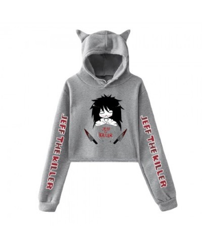 Jeff The Killer 2D print Cat Hoodies for Women summer trendy Hoodies Sweatshirt Sexy cat hooded $34.33 - Hoodies & Sweatshirts