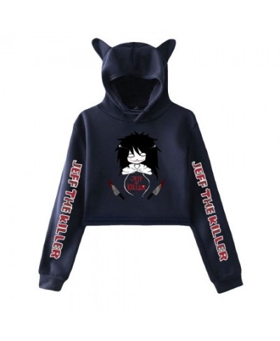 Jeff The Killer 2D print Cat Hoodies for Women summer trendy Hoodies Sweatshirt Sexy cat hooded $34.33 - Hoodies & Sweatshirts