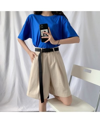 Fashion Streetwear Wide Leg Shorts Women Loose Plus Size Boyfriend Bermuda Feminina Elastic Waist Red Green Black Short Pants...