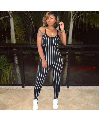 Women Playsuit Party Jumpsuit Romper Long Trousers Pants Clubwear Sexy Striped Jumpsuit For Female Fashion Clothes 2023 $32.0...