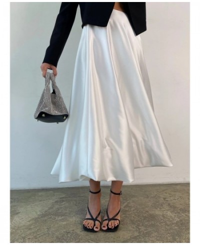 2023 Trendy Satin Skirts for Women Elegant Fashion High Waist Party Balloon Skirt Female Casual Loose Bud Skirt Spring Summer...