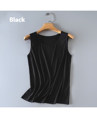 Summer Women Bottoming Vests Loose Large Size XL-6XL Modal Waistcoat Mother's Sleeveless Shirt Thin Tank Tops Outwear $44.95 ...