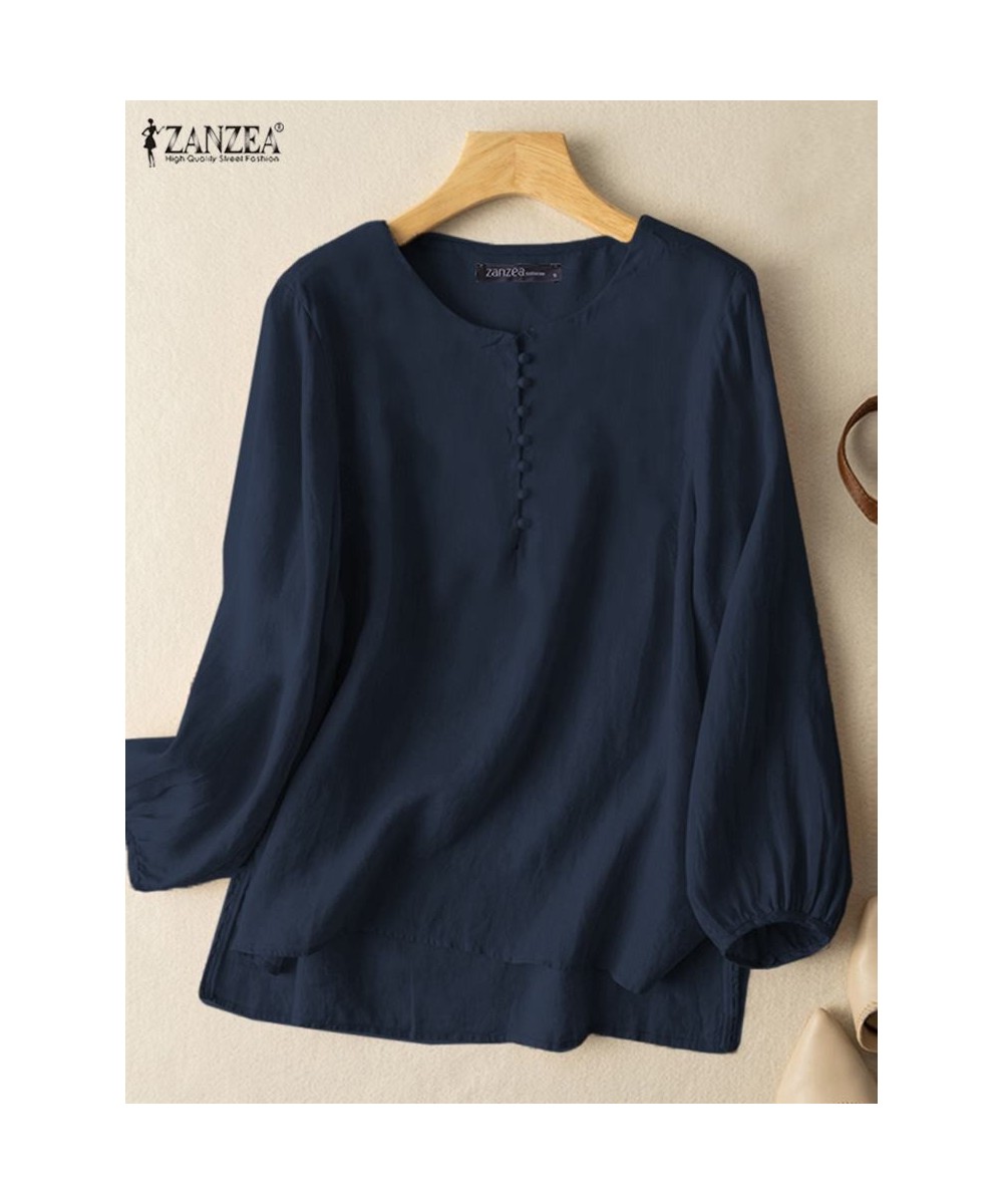 Women Elegant Solid Blouse Casual Long Sleeve O Neck Work Shirts Tops OL Tops Tunic Oversized Loose Blusas Femininas $37.25 -...