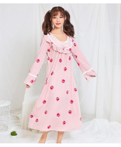 Autumn Winter Long Sleeves Long Style Korean Velvet Nightgown Princess Double Velvet Slim Girl Student Nightdress Sleepwear $...