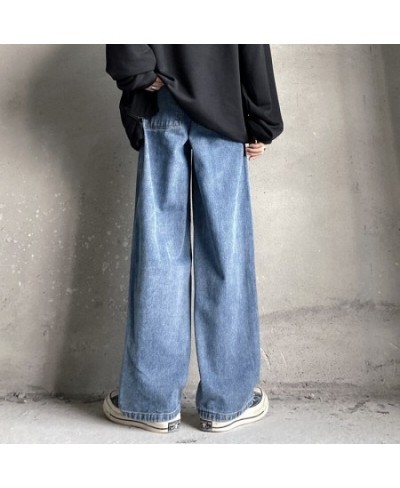 Vintage Washed Jeans Men Women Streetwear Jeans Harajuku Cartoon Anime Print Jeans Fashion GirlJeans Loose Wide Leg Pants $45...