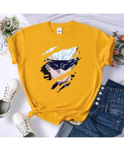 Anime Jujutsu Kaisen Gojo Satoru Female Tshirt Breathable Cool T-Shirts Soft Comfortable Short Sleeve Fashion Sport T-Shirt $...