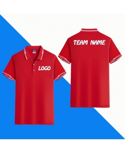 8-color summer new men and women wearable tops fashion casual POLO shirts high-end custom LOGO printing DIY brand text $25.97...