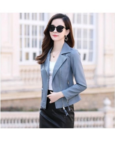 New Large Size 3XL 4XL 5XL Leather Jacket Women 2023 Spring Women's Leather Jacket Coat Short White Leather Clothing Female $...