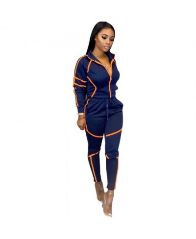 Fashion Sport Patchwork Two Piece Sets Women Zipper Long Sleeve Coat + Jogger Pants Tracksuits Casual Solid 2pcs Outfits $53....