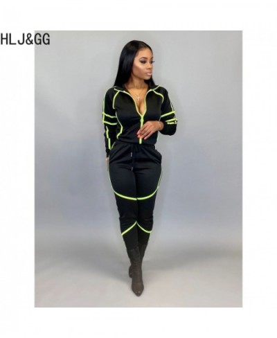 Fashion Sport Patchwork Two Piece Sets Women Zipper Long Sleeve Coat + Jogger Pants Tracksuits Casual Solid 2pcs Outfits $53....